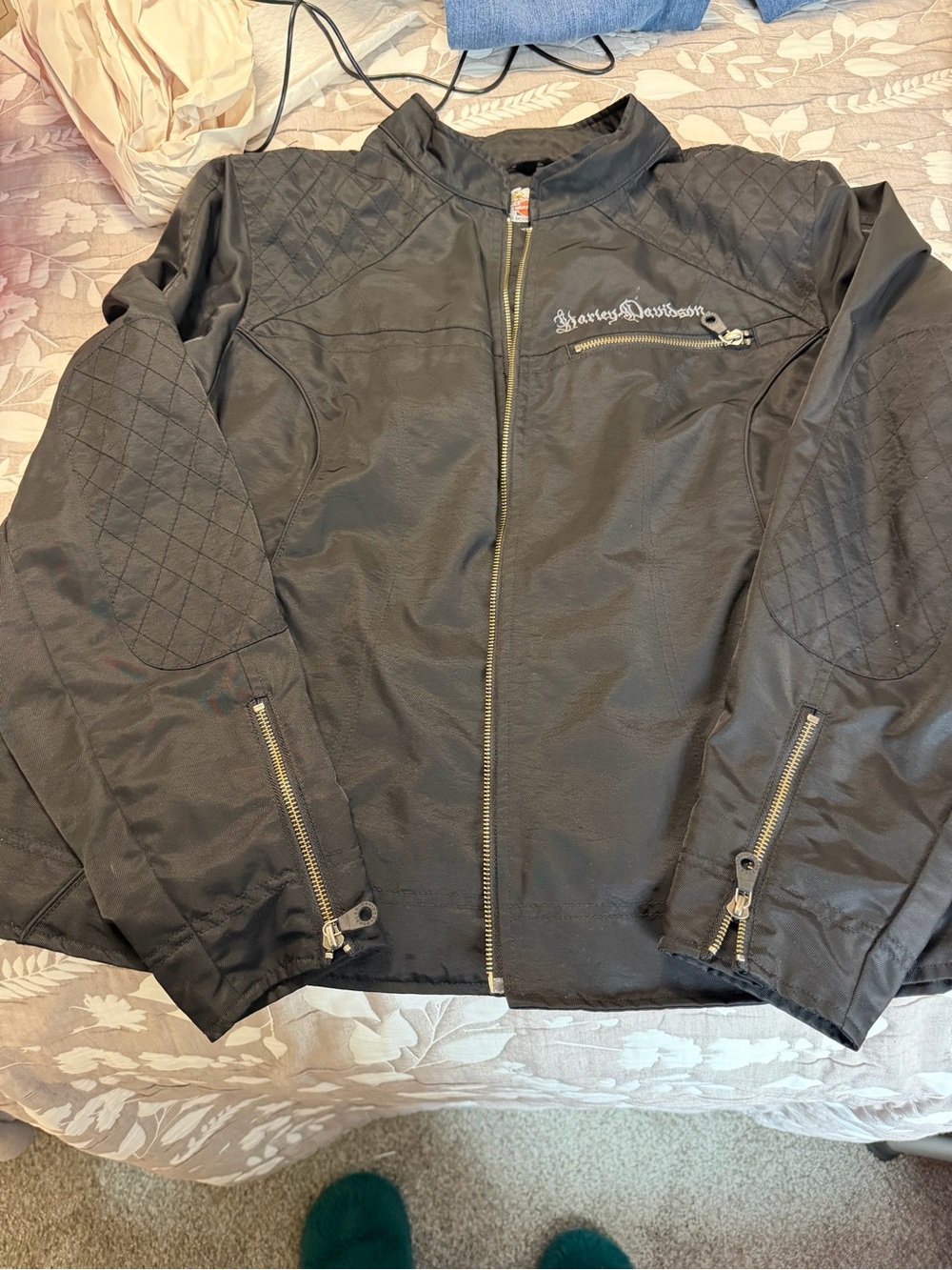 Harley-Davidson Black Jacket with White Script Logo
